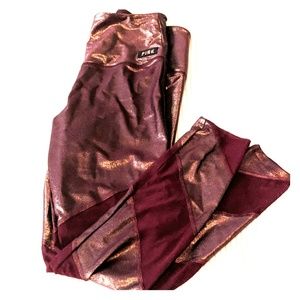 VS Pink Ultimate metallic workout leggings